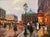 Mid 20th Century Pair of Mid-Century Paris Street Scenes Paintings by Robert Lebron, Framed For Sale - Image 5 of 18