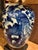 A magnificent, fully realized 23-inch Chinese blue and white porcelain table lamp, styled to absolute perfection and fully...