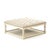 Patrice Tufted Square Ottoman - Natural Linen / Ivory Painted Frame For Sale - Image 4 of 4