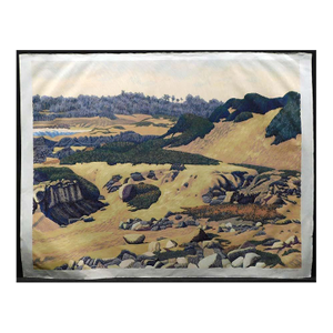 Gordon Mortensen "Dunes" Hand Signed Woodcut Reduction Art Make an Offer