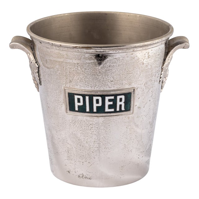 Vintage French Silver Plated Piper-Heidsieck Reims Champagne Cooler, 1930 For Sale