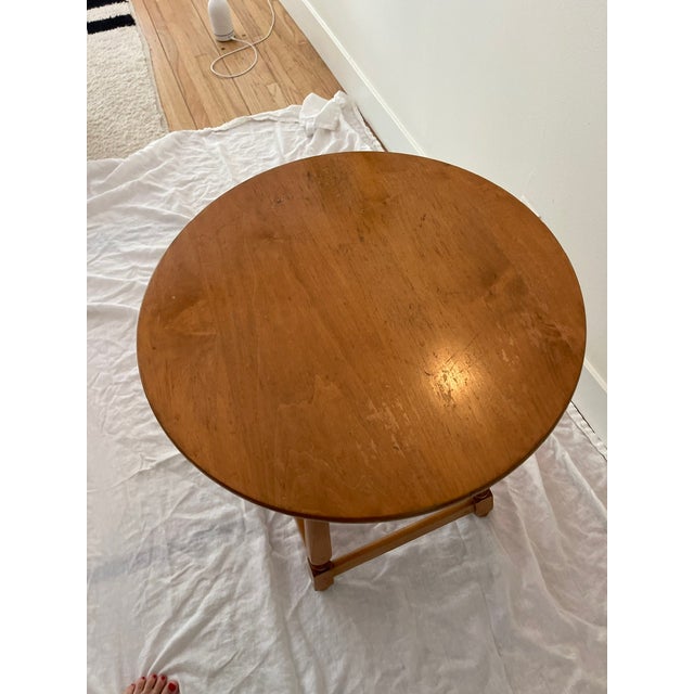 English 1940s English Wooden Side Table For Sale - Image 3 of 5