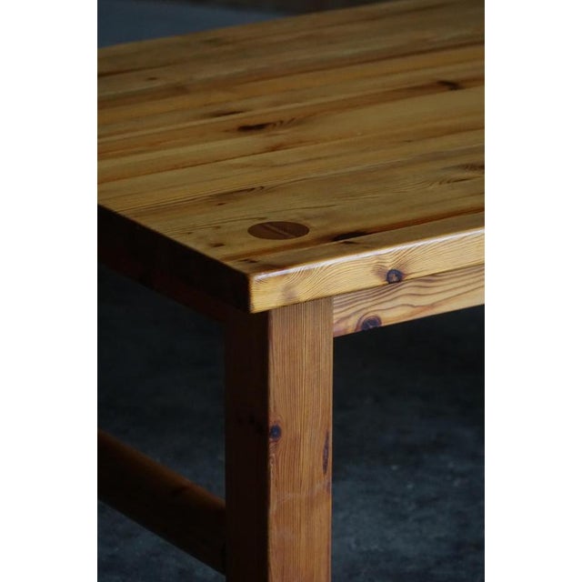 1960s Mid-Century Rectangular Pine Coffee Table by Uno & Östen Kristiansson, 1970s For Sale - Image 5 of 14