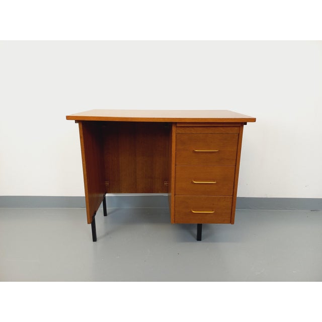 Vintage Desk in Wood and Black Metal, 1960s For Sale - Image 14 of 16