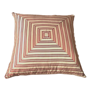 Large Vintage Taffeta Pillow Stripe and Square Pattern