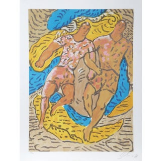 Athletes, Sandro Chia Lithograph For Sale