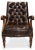 William IV Brown Leather Chesterfield Library Chair on Castors For Sale - Image 3 of 8