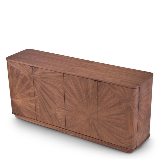 Dresser in Light Walnut Veneer with Decorative Inlay For Sale - Image 4 of 10
