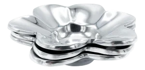 Mid-Century Modern Metal Floral Shaped Dishes / Bowls - Set of 3