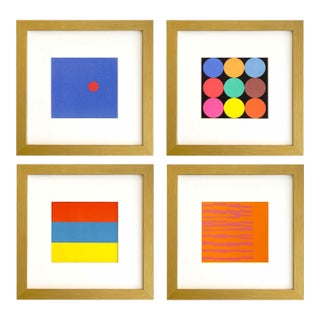 Ellsworth Kelly 1999 Set of Four Linogravures Framed Reproduction For Sale