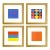 Ellsworth Kelly 1999 Set of Four Linogravures Framed Reproduction For Sale