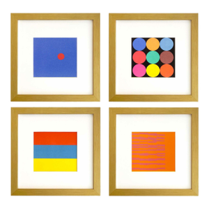 Ellsworth Kelly 1999 Set of Four Linogravures Framed Reproduction