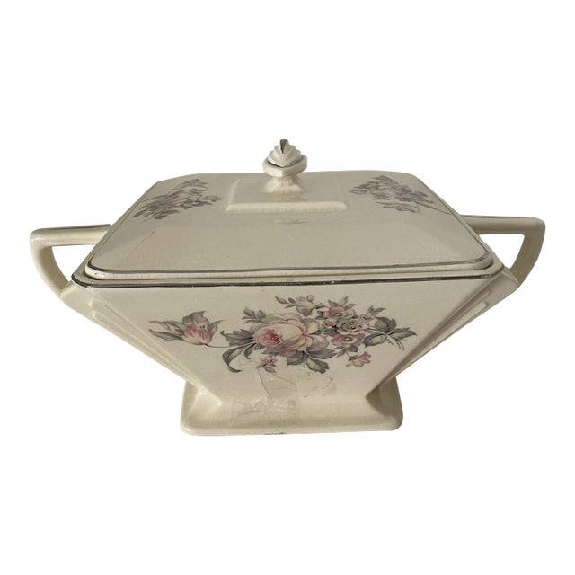 Vintage "Mary Bell" Royal China Porcelain Rectangular Covered Casserole Dish Marked For Sale