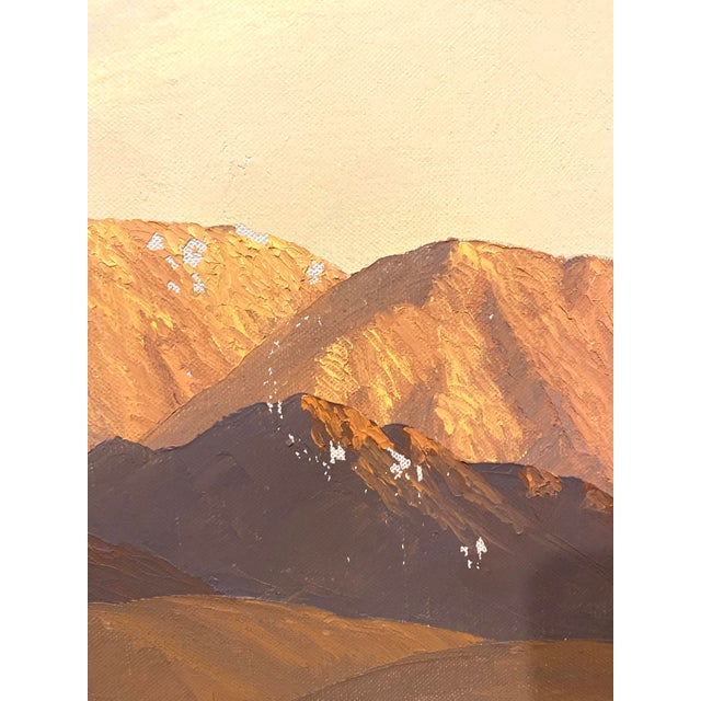 Paint John W. Hilton Desert Oil Painting Large 43" California Southwest Landscape Art For Sale - Image 7 of 17
