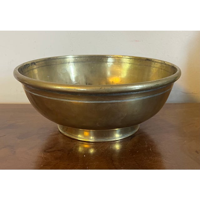 French Provincial Antique 18th Century Dutch Brass Footed Fruit Bowl For Sale - Image 3 of 18