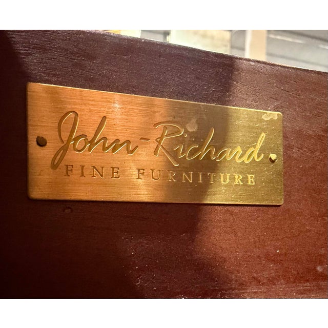 John Richard Burl Wood Accent Table With Three Drawers For Sale In Las Vegas - Image 6 of 6