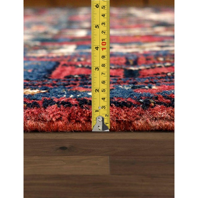 1910s Pasargad Home Antique Afshar Multi Wool Area Rug, 8' 7'' X 11' 8'' For Sale - Image 5 of 5