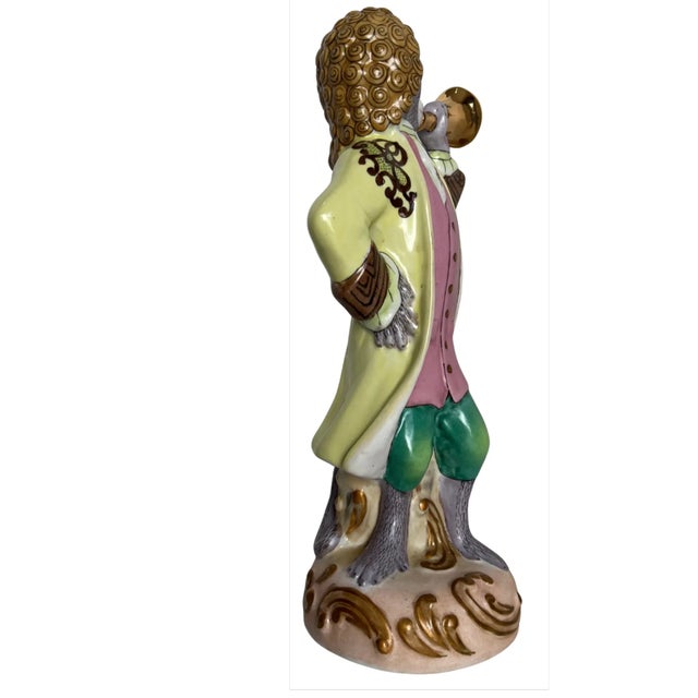 13 + In. Meissen Style "Affenkapelle" Monkey Trumpeter Figurine For Sale - Image 14 of 15