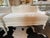 1940s Vintage White Sectional with Carved Wood Frame For Sale - Image 5 of 10