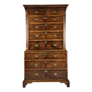 English Tallboy in Oak, 1800s For Sale