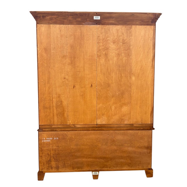 1990s Ethan Allen Legacy Maple Double Arched Library Bookcase Cabinet Hutch Display For Sale - Image 12 of 14