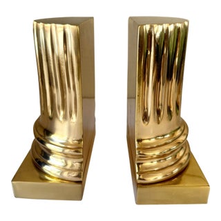 Eichholtz Brass Columns Bookend Pair For Sale