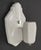 Art Deco style white porcelain wall sconce. This sconce requires one Edison style medium base bulb. Good condition with...