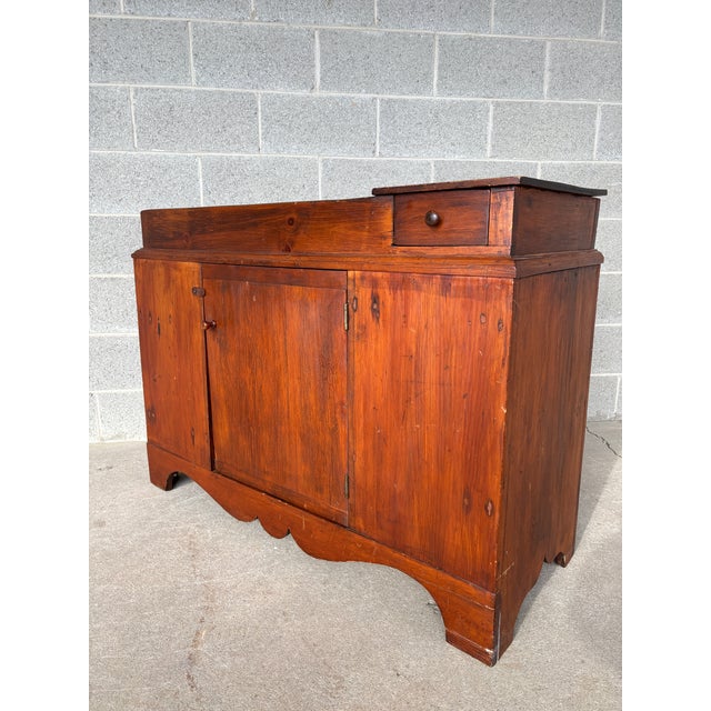 Primitive Antique Pine Dry Sink - Cupboard For Sale - Image 10 of 13