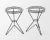 Modern Atomic Three Hairpin Leg Tables After Tony Paul Fredrick Weinberg Iron Wire Mesh Tripod - a Pair For Sale In Philadelphia - Image 6 of 11