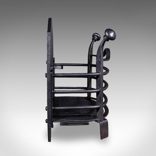 Victorian Small Antique Fire Grate, English, Cast Iron, Free Standing Fireplace, Victorian For Sale - Image 3 of 8