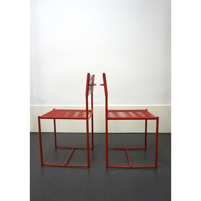 Red Spaghetti Chairs by Giandomenico Belotti for Alias, 1970s, Set of 4 For Sale - Image 8 of 11