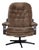 Danish Swivel Armchair in Brown Corduroy, 1970s For Sale