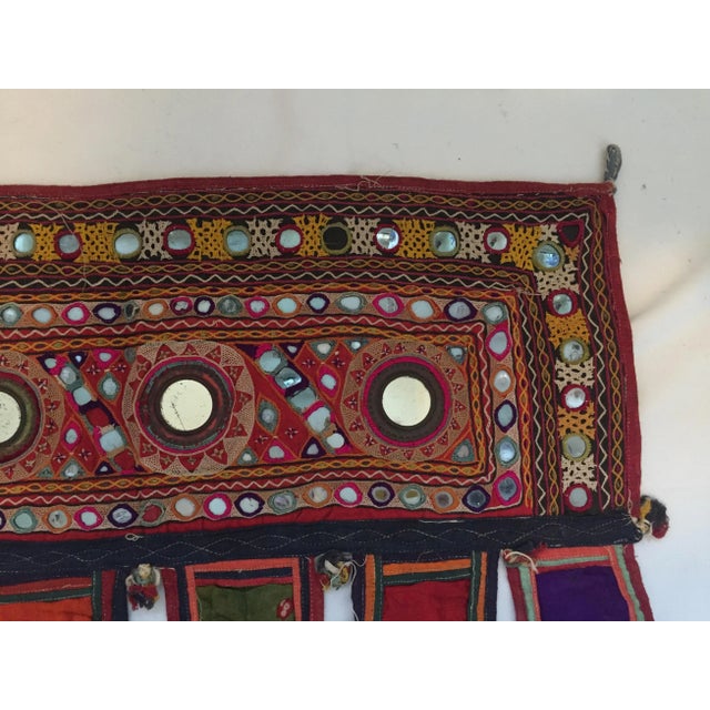 Textile Indian Embroidered Mirror Valance For Sale - Image 7 of 7
