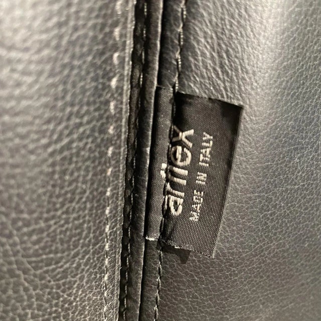 Arflex 1976 Style Mario Marenco Italian Leather Lounge Chairs by Arflex Italy For Sale - Image 4 of 13