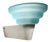 Light Blue Glass Wall Lamp from Leucos, 1980s For Sale