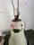 Green Vintage Hand-Painted Studio Pottery Ceramic Table Lamp With Abstract Motif For Sale - Image 8 of 9