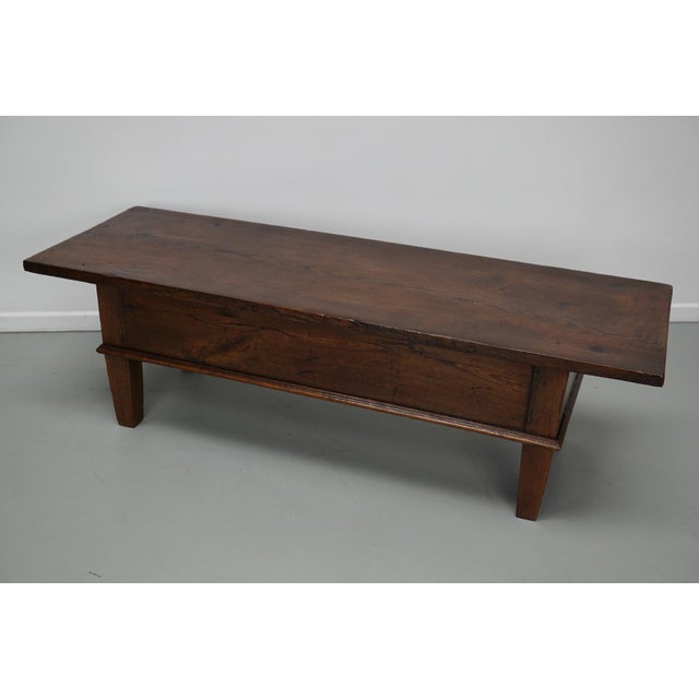 19th Century Spanish Farmhouse Rustic Chestnut Coffee Table For Sale - Image 11 of 17
