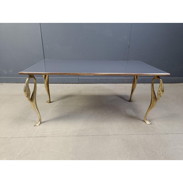 Vintage Brass Swan Coffee Table, 1970s For Sale - Image 11 of 11