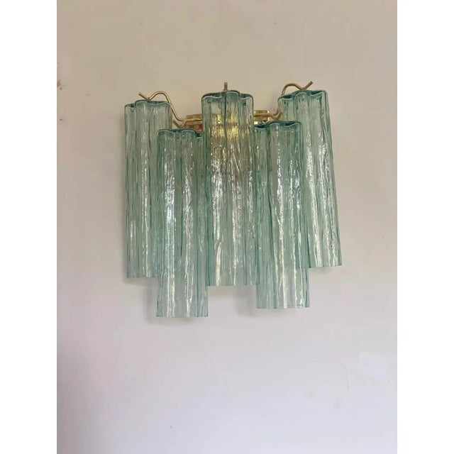 Italian Wall Light in Green Tronchi Murano Glass by Simoeng For Sale - Image 12 of 13
