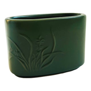 Vintage Embossed Iris Planter For Sale