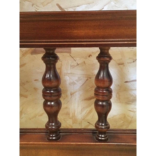 20th Century Walnut Console Table With Four Carved Drawers Signed by Valentí For Sale - Image 12 of 13