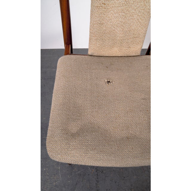 Maroon Mid-Century American Nutwood Dining Chairs, 1970s, Set of 6 For Sale - Image 8 of 16