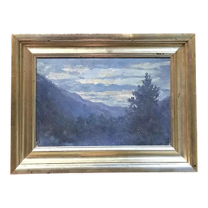 Wells Moses Sawyer (American 1863 - 1960) Colorado Rocky Mountain Landscape Oil Painting With Salmagundi Club Exhibition Label