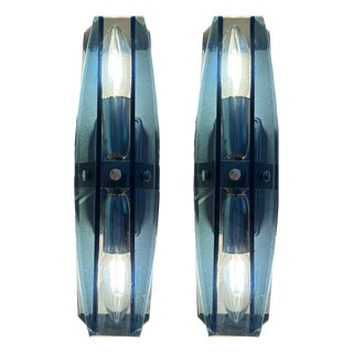 Wall Lights attributed to Veca for Fontana Arte, 1970s, Set of 2 For Sale