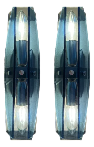 Wall Lights attributed to Veca for Fontana Arte, 1970s, Set of 2