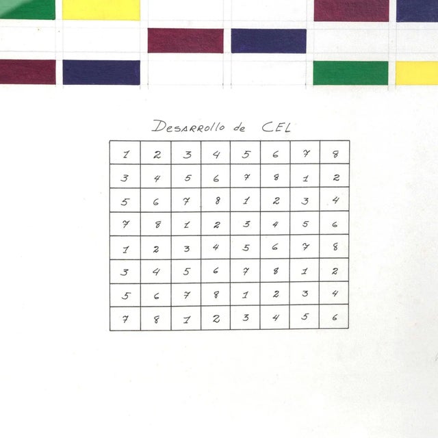 Waldo Balart, Geometric Composition, Lithograph, Framed For Sale - Image 4 of 9