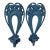 Vintage Sea Blue Burwood Candle Sconces, a Pair For Sale