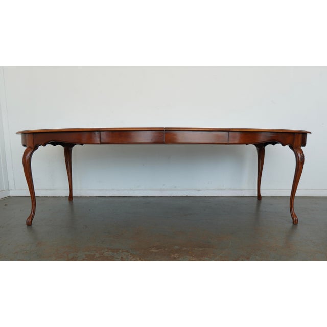 Vintage Baker Furniture French Provincial Extension Dining Table For Sale - Image 10 of 17