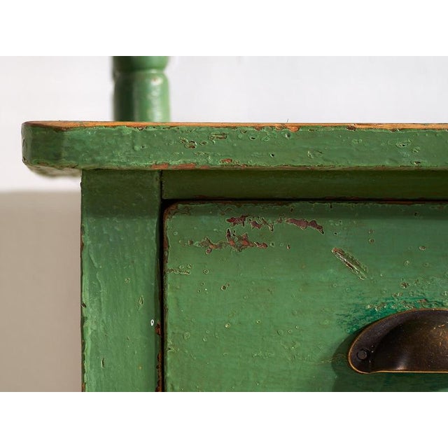 Antique Emerald Green Kitchen Cabinet, 1920s For Sale - Image 11 of 18