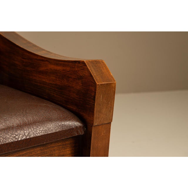 Brutalist Bulky Artisanal Chair in Wood, 1960s For Sale - Image 11 of 15